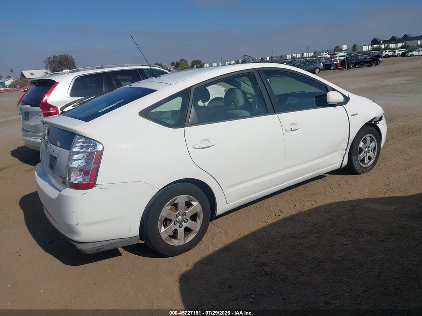 2007 Toyota Prius VIN JTDKB20U677687617 IAAI salvage auction — RIGHT FRONT, Salvage (California), sold $1,300 on 2026-08-02 (photo 4)