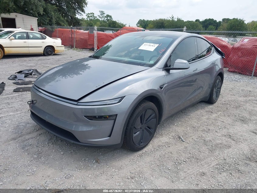 2026 Tesla Model y VIN 7SAYGDEDXTF539283 IAAI salvage auction — REAR END, Wait Title, sold $12,300 on 2026-08-30 (photo 2)