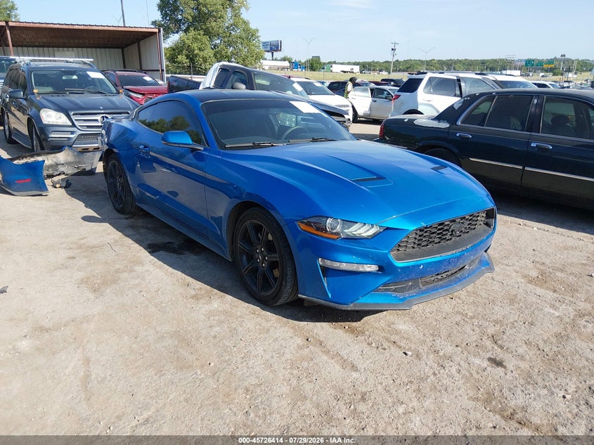 2019 Ford Mustang VIN 1FA6P8TH4K5168791 IAAI salvage auction — REAR END, Wait Title, sold $7,500 on 2026-10-18 (photo 1)