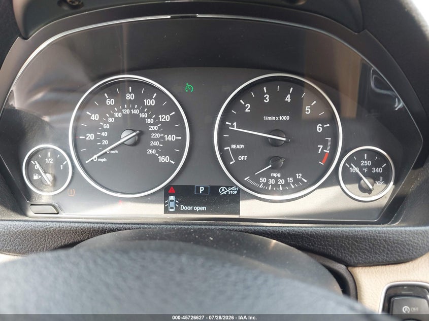 2014 BMW 3er VIN WBA3B1C53EK134109 IAAI salvage auction — FRONT END, Salvage Title, sold $1,200 on 2026-08-14 (photo 7)