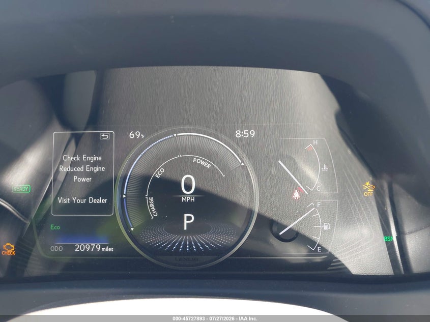 2021 Lexus Ux 250h VIN JTHX9JBH8M2038467 IAAI salvage auction — NORMAL WEAR, Clear - Dealer Only (California), sold $10,100 on 2026-08-27 (photo 7)