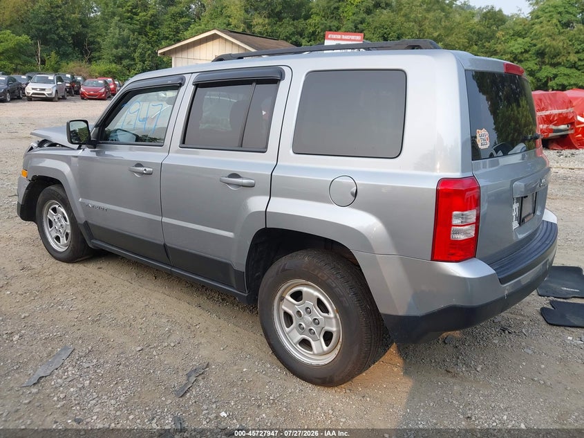 2017 Jeep Liberty (patriot) VIN 1C4NJPBB0HD166596 IAAI salvage auction — FRONT END, Salvage (Pennsylvania), sold $350 on 2026-08-13 (photo 3)