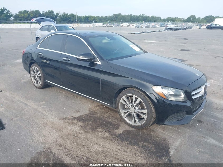 2016 Mercedes-benz C-klasse VIN WDDWF4JB0GR135023 IAAI salvage auction — LEFT FRONT, Wait Title, sold $4,550 on 2026-08-10 (photo 1)