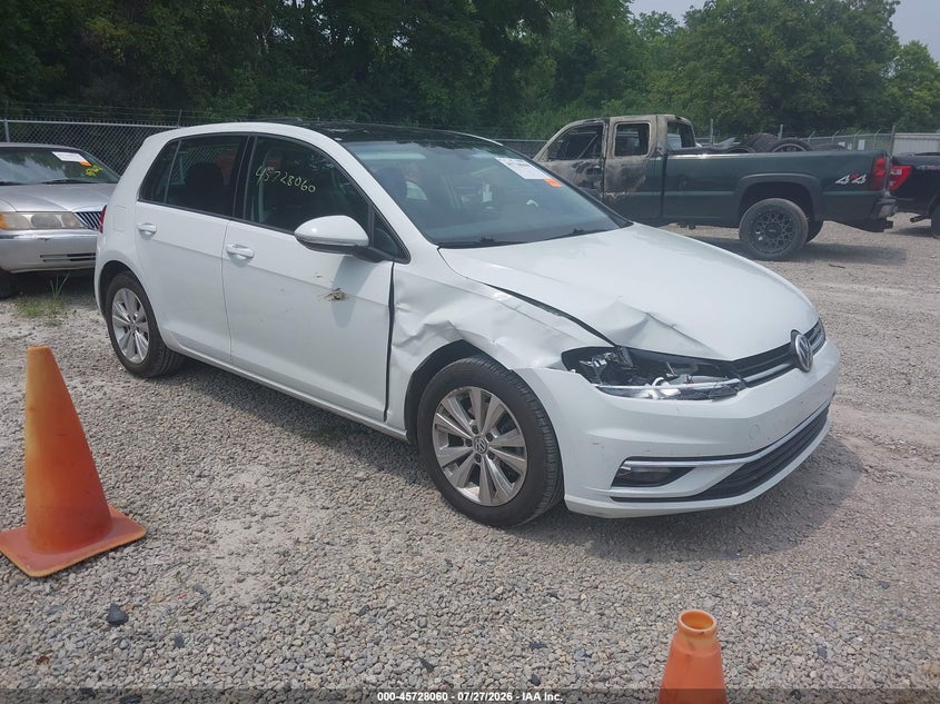 2018 Volkswagen Golf VIN 3VWG17AUXJM279362 IAAI salvage auction — RIGHT FRONT, Wait Title, sold $4,650 on 2026-08-14 (photo 1)