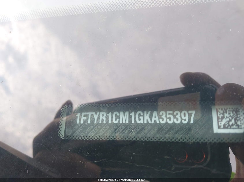 2016 Ford Transit VIN 1FTYR1CM1GKA35397 IAAI salvage auction — REAR END, Salvage (Idaho), sold $1,550 on 2026-09-07 (photo 9)