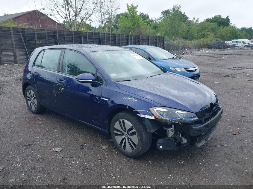 2017 Volkswagen E-golf VIN WVWPR7AU2HW950495 IAAI salvage auction — FRONT END, Salvage (Massachusetts), sold $3,600 on 2026-08-13 (photo 1)