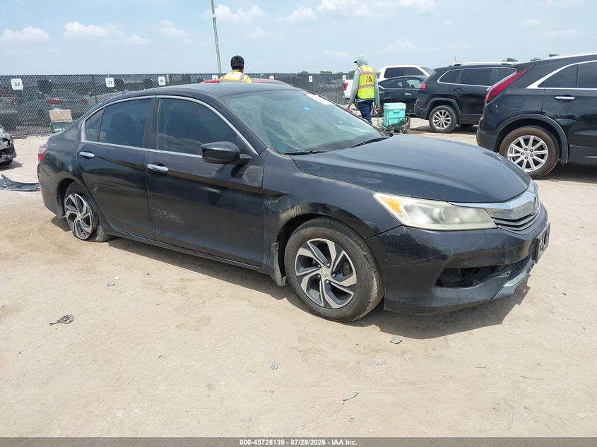 2017 Honda Accord VIN 1HGCR2F33HA193493 IAAI salvage auction — LEFT SIDE, Wait Title, sold $25 on 2026-08-19 (photo 1)