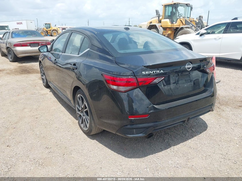 2025 Nissan Sentra VIN 3N1AB8DV2SY299618 IAAI salvage auction — ENGINE DAMAGE, Enterprise Vehicles Clear Only (Texas), sold $7,400 on 2026-08-20 (photo 3)