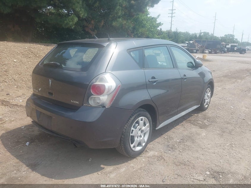 2009 Pontiac Vibe VIN 5Y2SP67059Z476914 IAAI salvage auction — REAR END, Clear (Indiana), sold $1,100 on 2026-08-22 (photo 4)