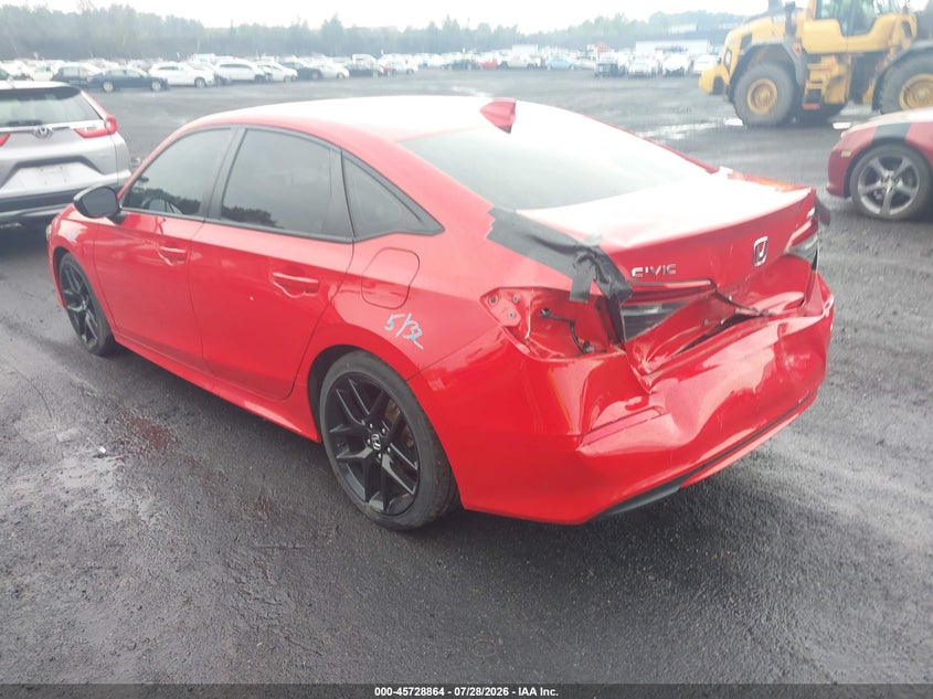 2024 Honda Civic VIN 2HGFE2F58RH509497 IAAI salvage auction — REAR END, Salvage Title, sold $10,100 on 2026-08-22 (photo 3)