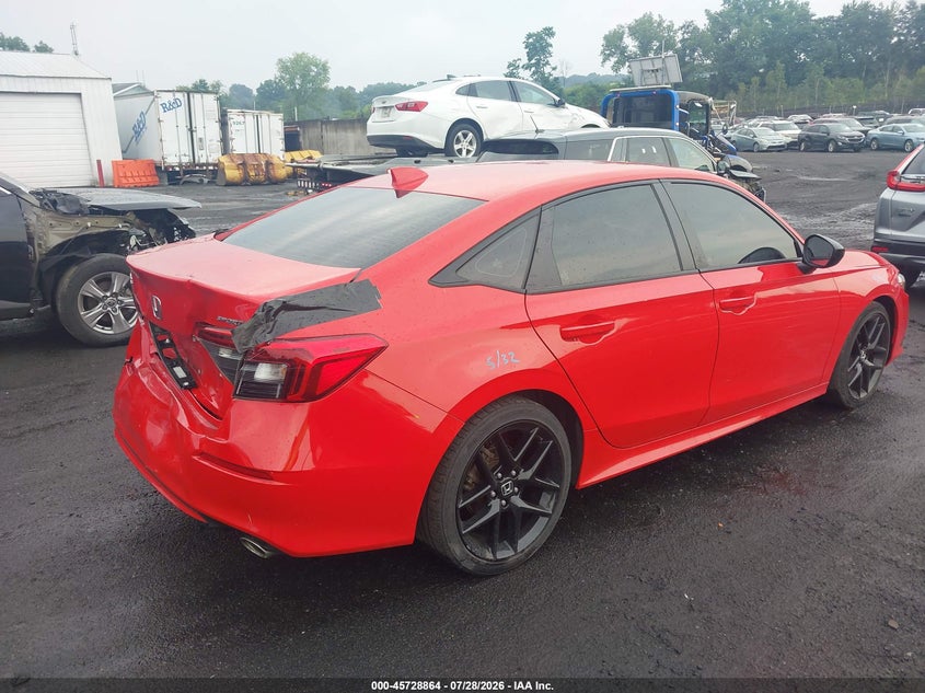 2024 Honda Civic VIN 2HGFE2F58RH509497 IAAI salvage auction — REAR END, Salvage Title, sold $10,100 on 2026-08-22 (photo 4)
