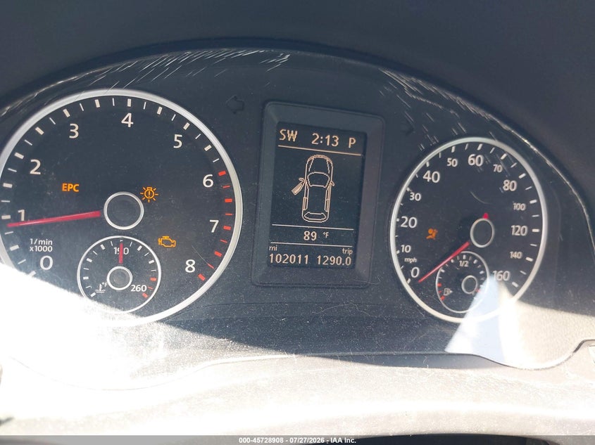 2013 Volkswagen Tiguan VIN WVGAV7AX6DW547203 IAAI salvage auction — NORMAL WEAR, Salvage Title, sold $375 on 2026-08-06 (photo 7)