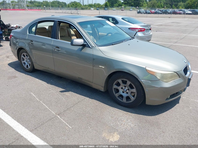 2004 BMW 5 series VIN WBANA53584B850179 IAAI salvage auction — NORMAL WEAR, Clear (Tennessee), sold $275 on 2026-08-04 (photo 1)