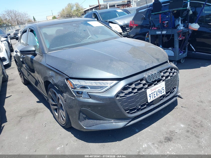 2025 Audi A3 VIN WAUGUDGY8SA064836 — IAAI salvage auction photo