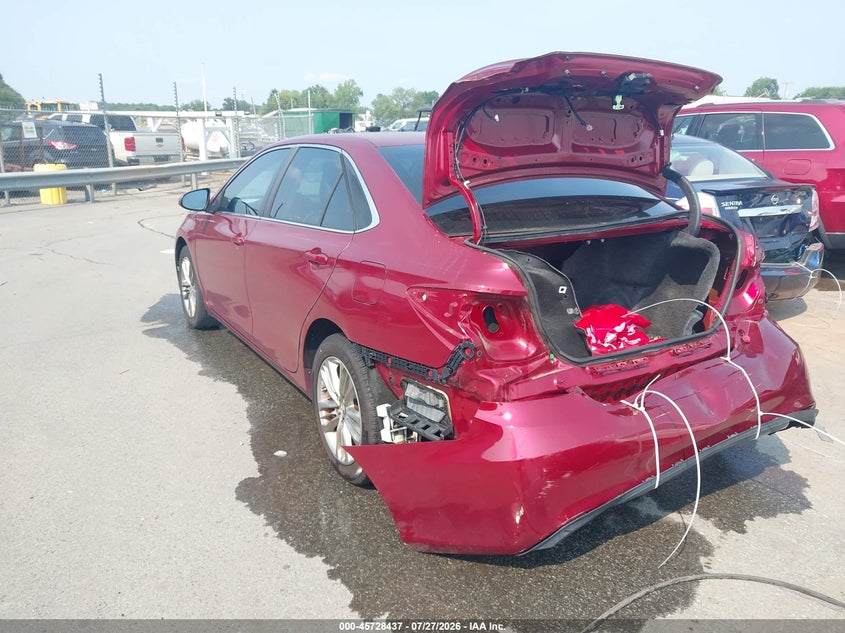 2016 Toyota Camry VIN 4T1BF1FK0GU526584 IAAI salvage auction — REAR END, Salvage Title, sold $2,550 on 2026-08-21 (photo 3)