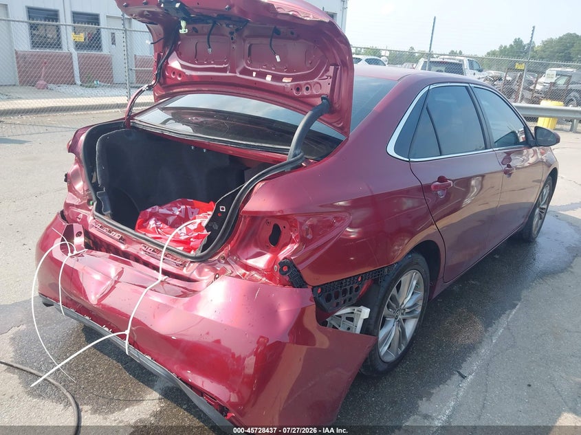 2016 Toyota Camry VIN 4T1BF1FK0GU526584 IAAI salvage auction — REAR END, Salvage Title, sold $2,550 on 2026-08-21 (photo 4)