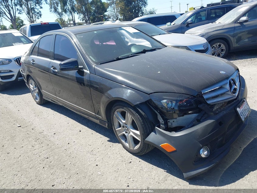 2010 Mercedes-benz C-klasse VIN WDDGF5EB0AR109338 IAAI salvage auction — REAR END, Salvage Certificate (California), sold $650 on 2026-08-19 (photo 1)