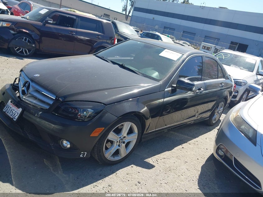 2010 Mercedes-benz C-klasse VIN WDDGF5EB0AR109338 IAAI salvage auction — REAR END, Salvage Certificate (California), sold $650 on 2026-08-19 (photo 2)