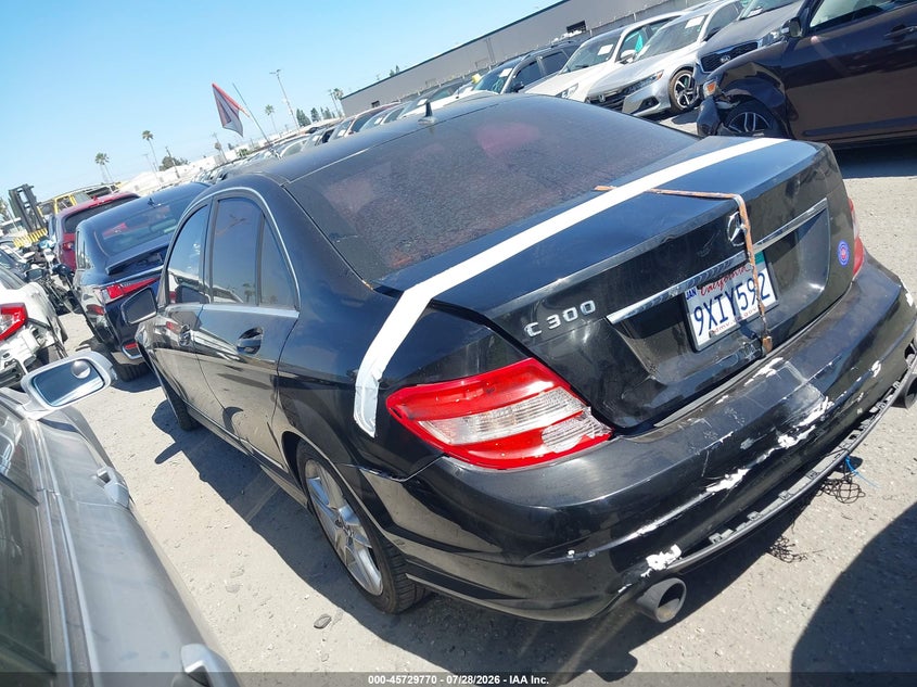 2010 Mercedes-benz C-klasse VIN WDDGF5EB0AR109338 IAAI salvage auction — REAR END, Salvage Certificate (California), sold $650 on 2026-08-19 (photo 3)