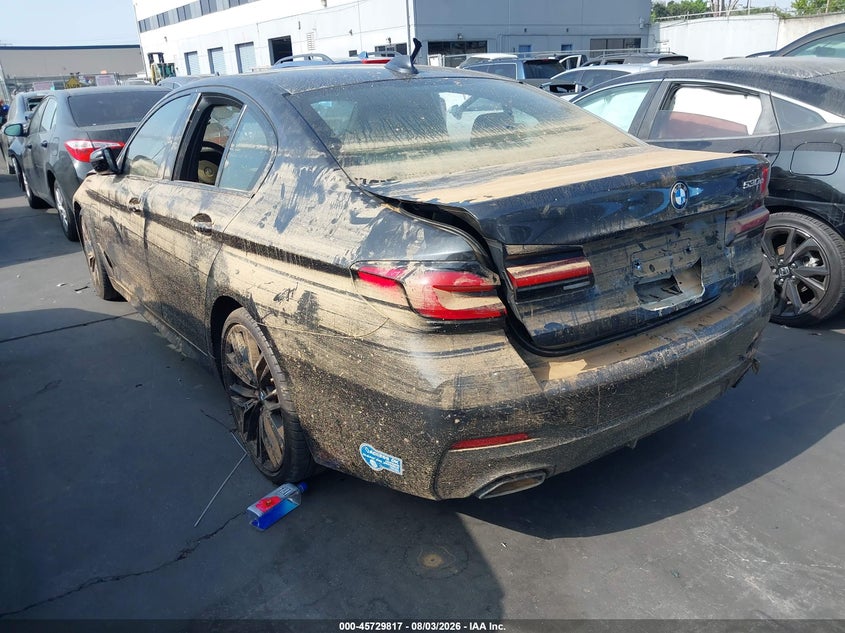 2021 BMW 5er VIN WBA13AG04MCF53391 IAAI salvage auction — WATER/FLOOD, Salvage Title, sold $5,900 on 2026-08-22 (photo 3)