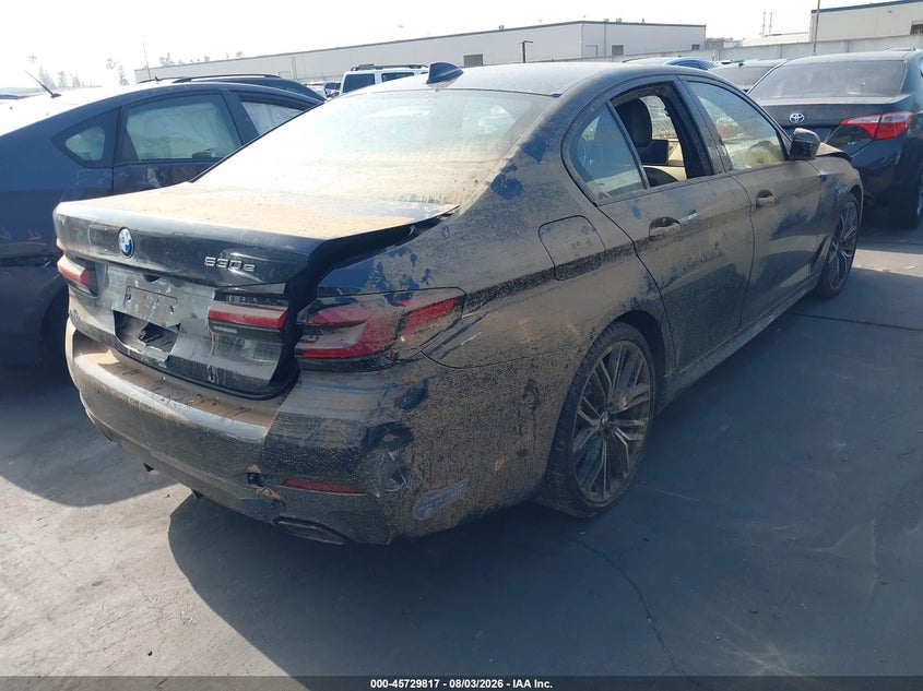 2021 BMW 5er VIN WBA13AG04MCF53391 IAAI salvage auction — WATER/FLOOD, Salvage Title, sold $5,900 on 2026-08-22 (photo 4)