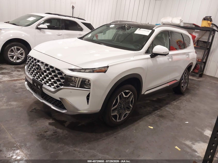 2021 Hyundai Santa fe VIN 5NMS4DAL3MH370426 IAAI salvage auction — SIDE, Salvage Title, sold $7,100 on 2026-08-22 (photo 2)