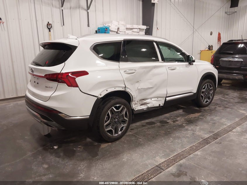 2021 Hyundai Santa fe VIN 5NMS4DAL3MH370426 IAAI salvage auction — SIDE, Salvage Title, sold $7,100 on 2026-08-22 (photo 4)