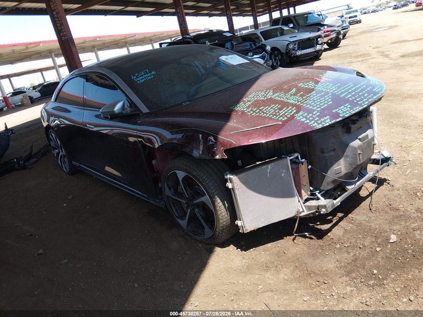 2022 Lucid Air VIN 50EA1GBA8NA001507 — IAAI salvage auction photo