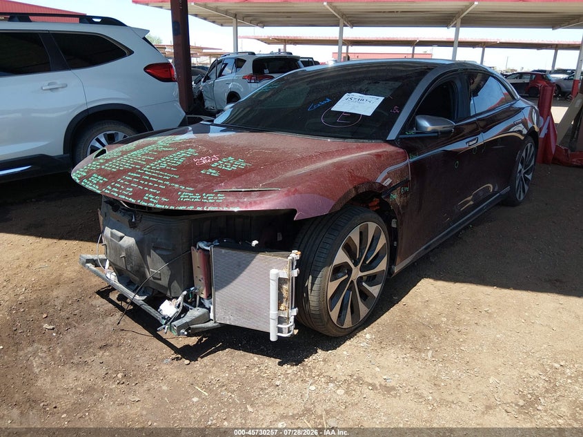 2022 Lucid Air VIN 50EA1GBA8NA001507 IAAI salvage auction — FRONT END, Salvage (Arizona), sold $13,200 on 2026-09-09 (photo 2)