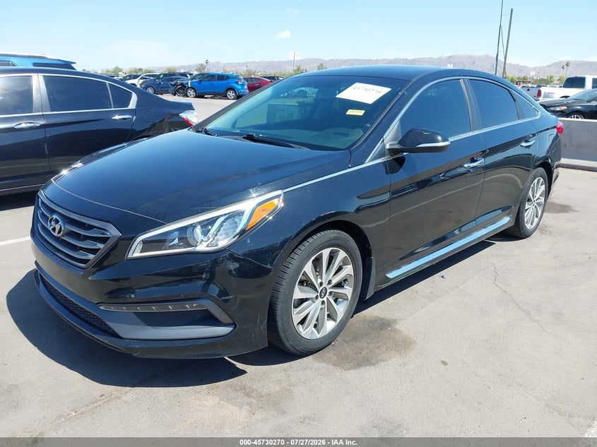 2017 Hyundai Sonata VIN 5NPE34AF8HH535132 IAAI salvage auction — THEFT, Salvage (Arizona), sold $3,550 on 2026-07-30 (photo 2)