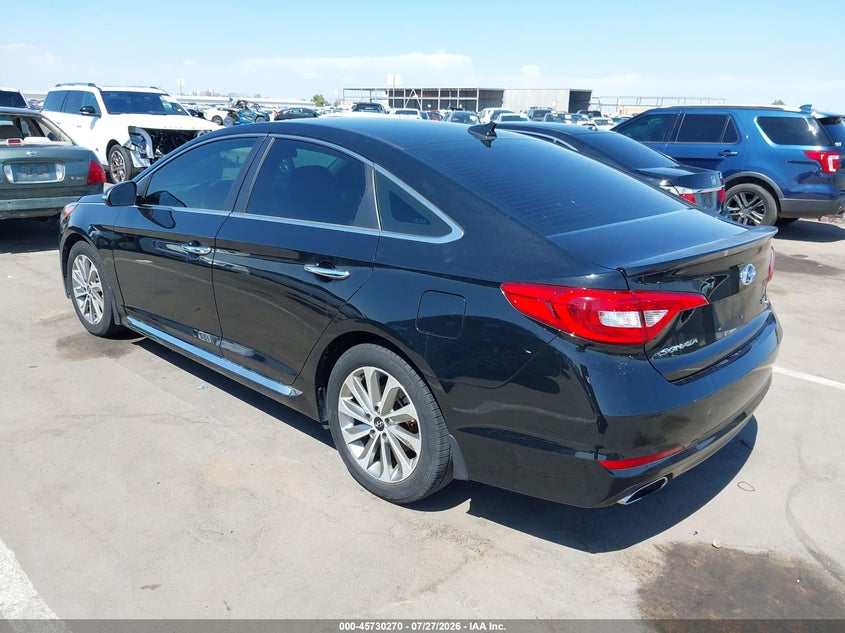 2017 Hyundai Sonata VIN 5NPE34AF8HH535132 IAAI salvage auction — THEFT, Salvage (Arizona), sold $3,550 on 2026-07-30 (photo 3)