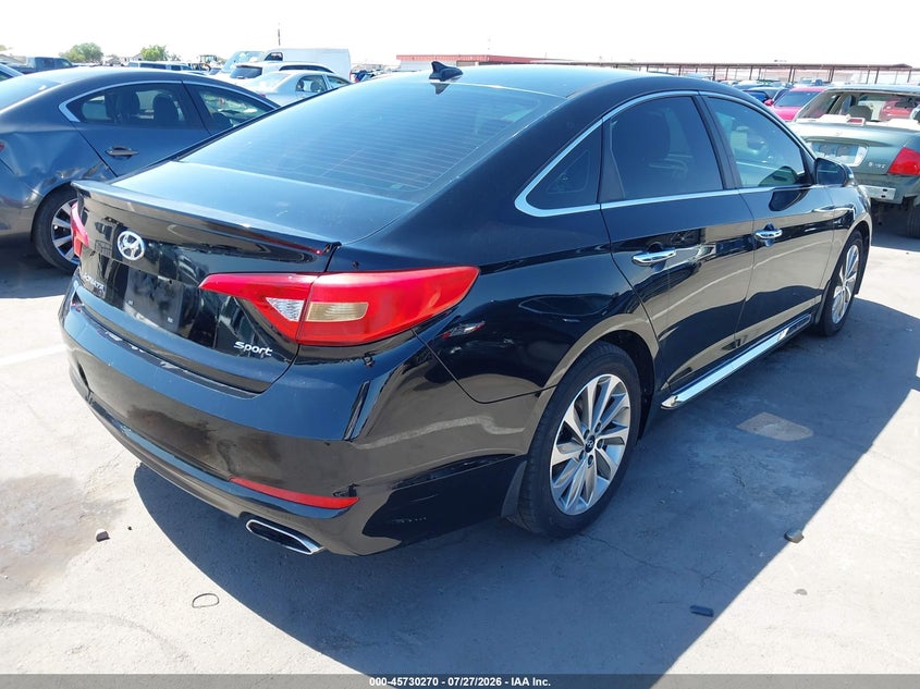 2017 Hyundai Sonata VIN 5NPE34AF8HH535132 IAAI salvage auction — THEFT, Salvage (Arizona), sold $3,550 on 2026-07-30 (photo 4)