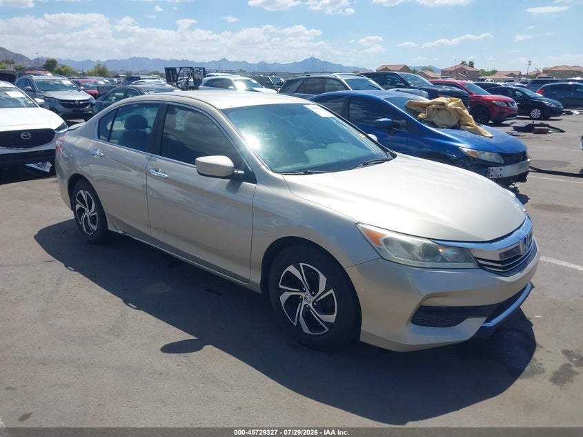 2016 Honda Accord VIN 1HGCR2F33GA053961 IAAI salvage auction — LEFT REAR, Salvage (Arizona), sold $3,350 on 2026-08-03 (photo 1)