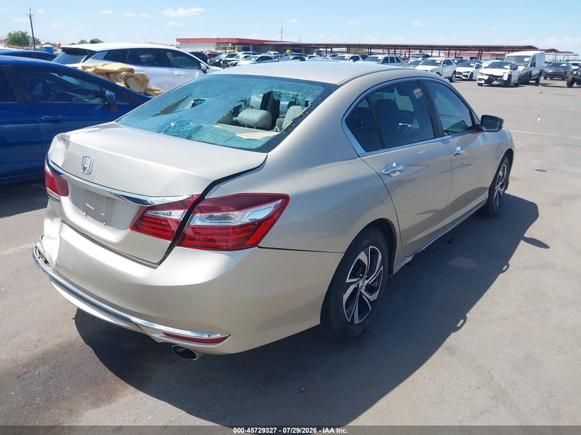 2016 Honda Accord VIN 1HGCR2F33GA053961 IAAI salvage auction — LEFT REAR, Salvage (Arizona), sold $3,350 on 2026-08-03 (photo 4)