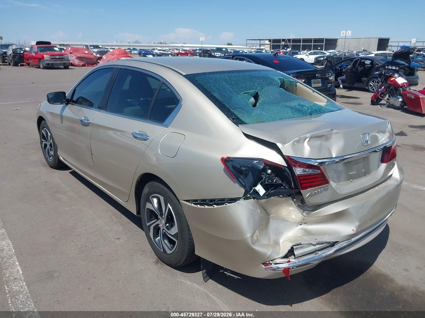 2016 Honda Accord VIN 1HGCR2F33GA053961 IAAI salvage auction — LEFT REAR, Salvage (Arizona), sold $3,350 on 2026-08-03 (photo 6)