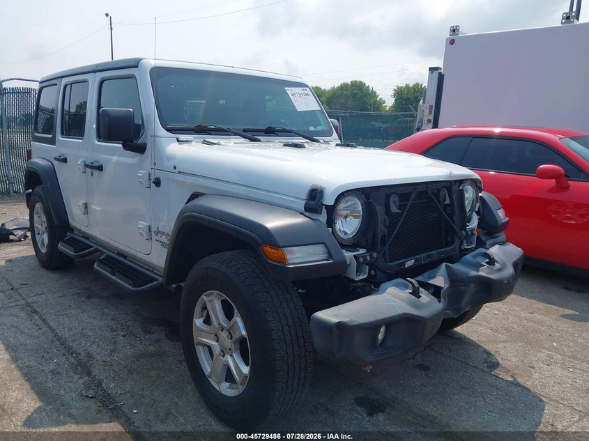 2020 Jeep Wrangler / VIN 1C4HJXDN4LW138897 IAAI salvage auction — FRONT END, Wait Title, sold $8,150 on 2026-08-13 (photo 1)