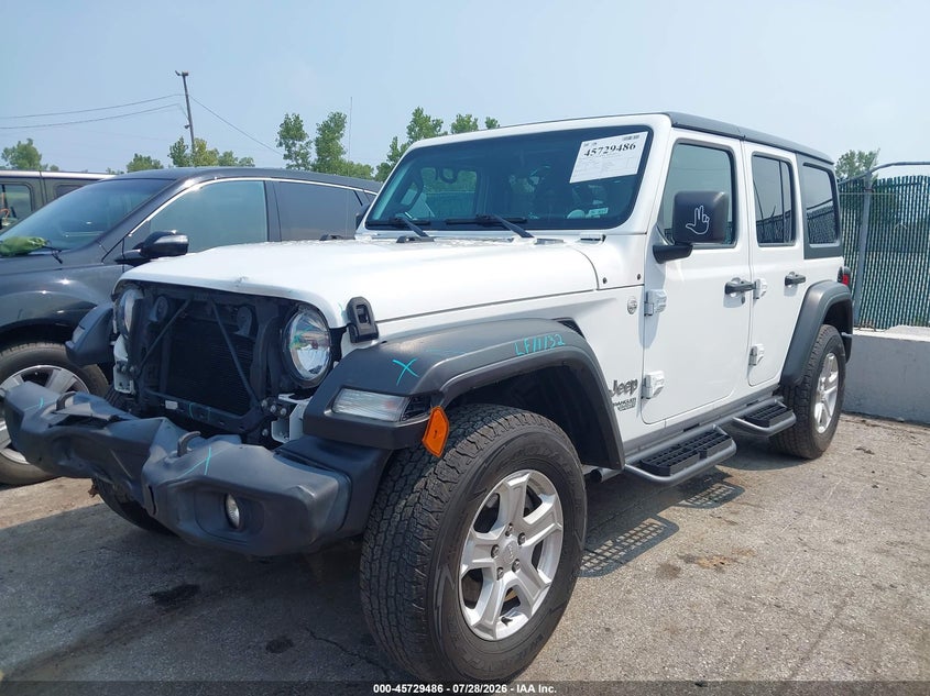 2020 Jeep Wrangler / VIN 1C4HJXDN4LW138897 IAAI salvage auction — FRONT END, Wait Title, sold $8,150 on 2026-08-13 (photo 2)