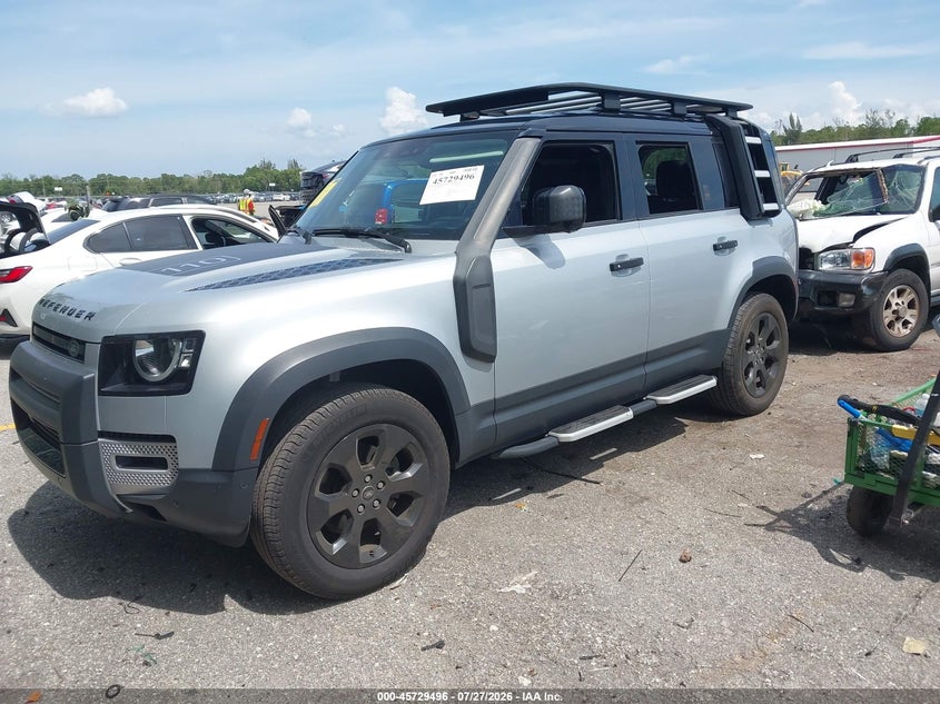 2023 Land rover Defender VIN SALEJEEX8P2123686 IAAI salvage auction — REAR END, Wait Title, sold $19,200 on 2026-08-19 (photo 2)