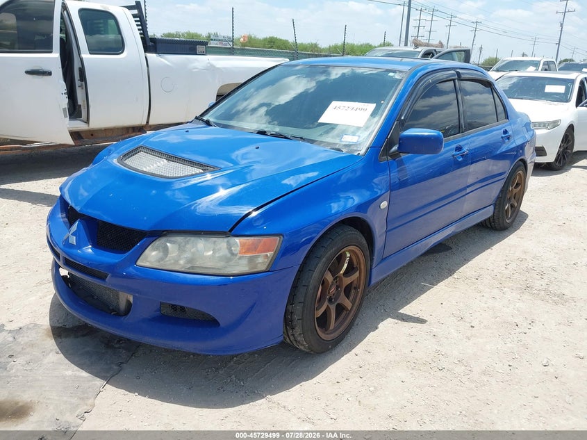 2003 Mitsubishi Lancer evolution VIN JA3AH86F73U121000 IAAI salvage auction — RIGHT FRONT, Salvage (Texas), sold $12,400 on 2026-08-24 (photo 2)