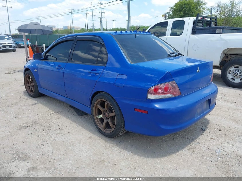 2003 Mitsubishi Lancer evolution VIN JA3AH86F73U121000 IAAI salvage auction — RIGHT FRONT, Salvage (Texas), sold $12,400 on 2026-08-24 (photo 3)