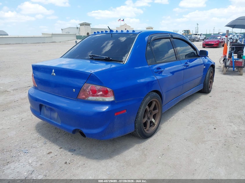 2003 Mitsubishi Lancer evolution VIN JA3AH86F73U121000 IAAI salvage auction — RIGHT FRONT, Salvage (Texas), sold $12,400 on 2026-08-24 (photo 4)