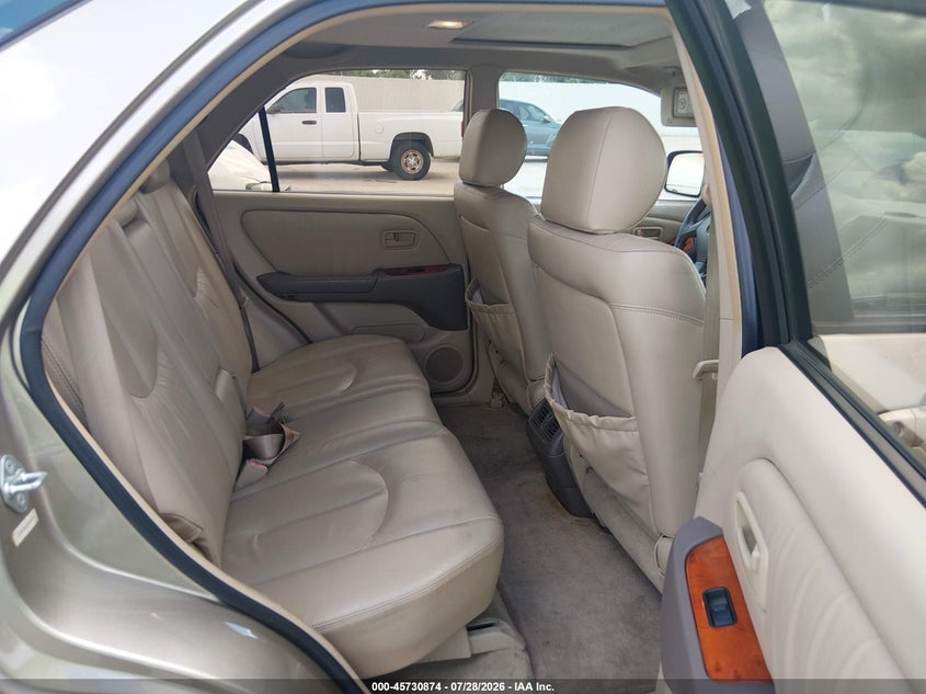 2000 Lexus Rx 300 VIN JT6GF10U0Y0081607 IAAI salvage auction — NORMAL WEAR, Original (Texas), sold $500 on 2026-07-31 (photo 8)
