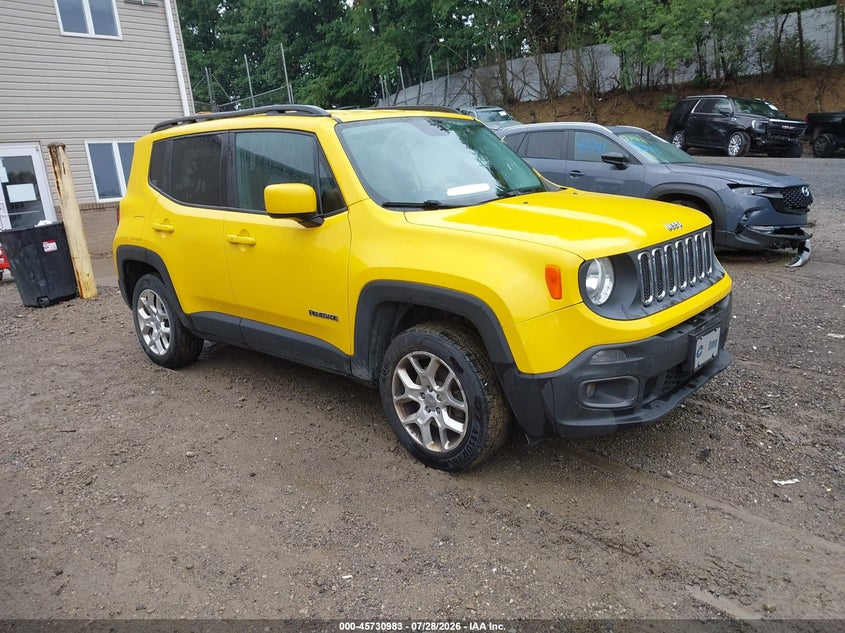 2016 Jeep Renegade VIN ZACCJBBT1GPC56486 IAAI salvage auction — LEFT SIDE, Salvage Title, sold $1,500 on 2026-08-12 (photo 1)