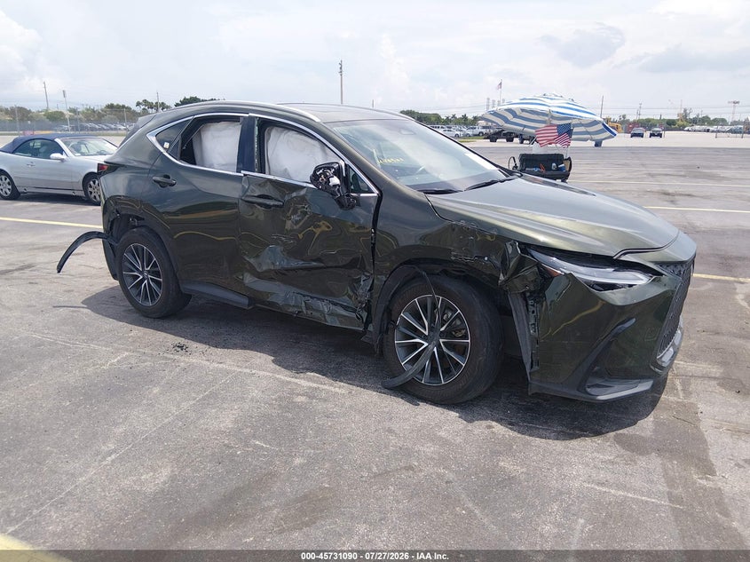 2025 Lexus Nx VIN 2T2ADCAZ4SC019677 IAAI salvage auction — SIDE, Rebuildable (Florida), sold $12,100 on 2026-10-01 (photo 1)
