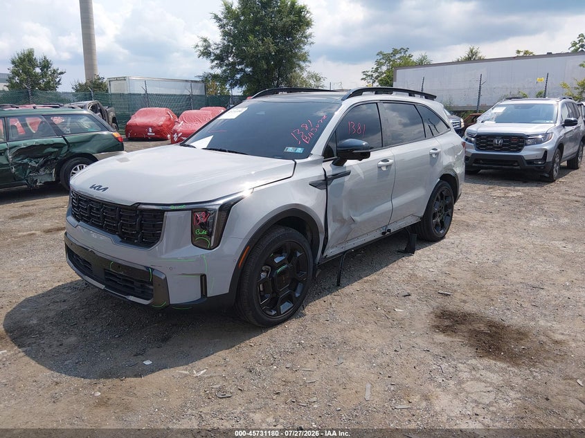 2025 Kia Sorento VIN 5XYRKDJF6SG343341 IAAI salvage auction — RIGHT SIDE, Wait Title, sold $9,100 on 2026-08-28 (photo 2)