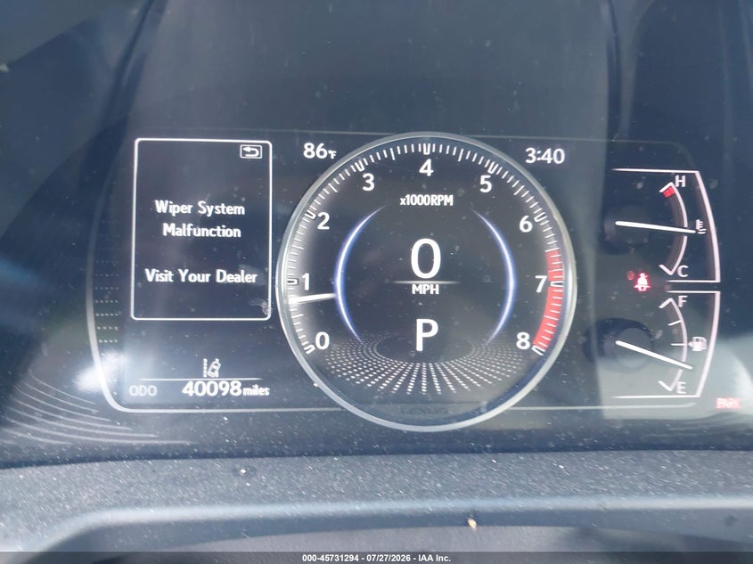 2022 Lexus ES VIN 58AD11D12NU010167 IAAI salvage auction — FRONT END, Salvage Title, sold $16,600 on 2026-08-29 (photo 7)