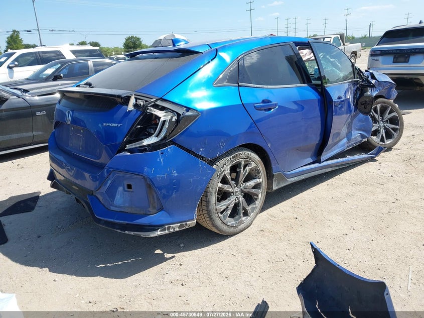 2018 Honda Civic VIN SHHFK7H42JU229625 IAAI salvage auction — RIGHT SIDE, Salvage Title, sold $625 on 2026-08-24 (photo 4)