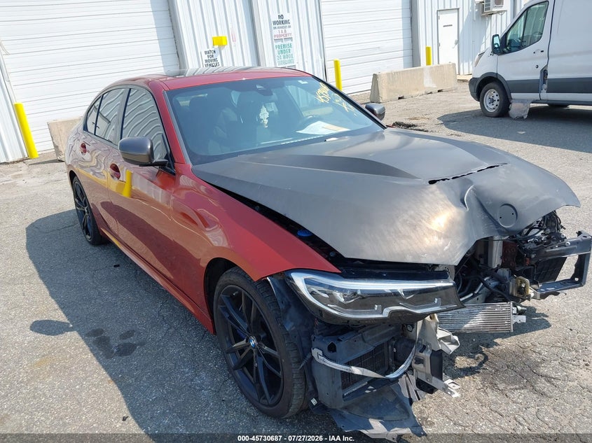 2020 BMW 3er VIN WBA5U7C04LFH22815 IAAI salvage auction — FRONT END, Clear (New York), sold $3,050 on 2026-08-04 (photo 1)