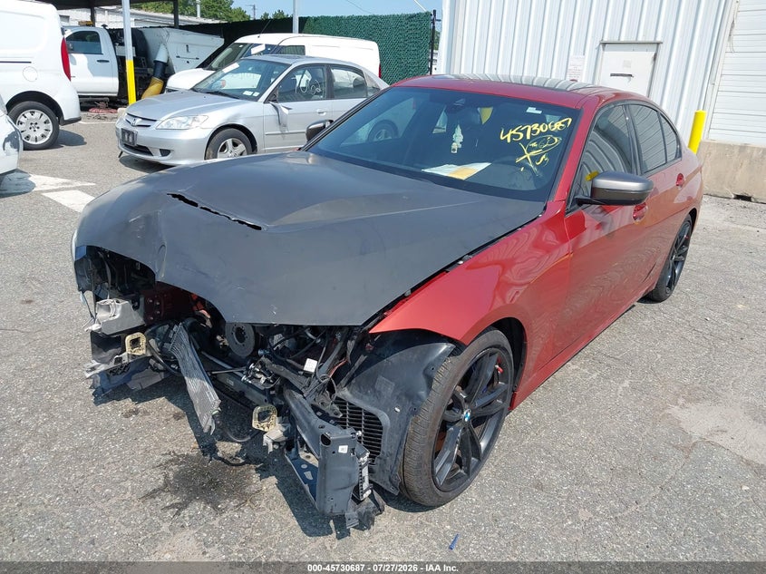 2020 BMW 3er VIN WBA5U7C04LFH22815 IAAI salvage auction — FRONT END, Clear (New York), sold $3,050 on 2026-08-04 (photo 2)