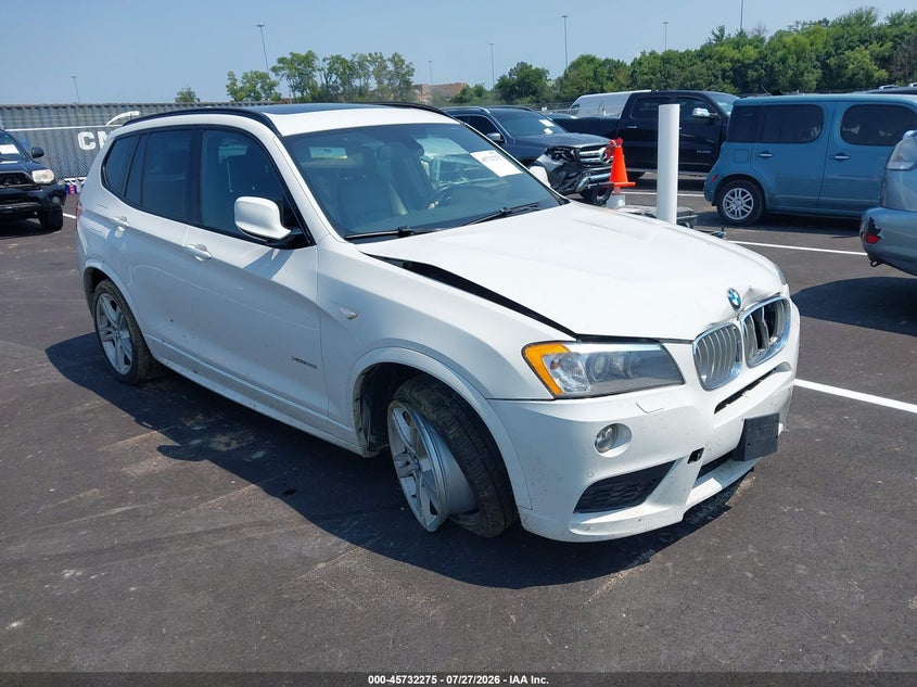 2014 BMW X3 VIN 5UXWX7C51E0E82055 IAAI salvage auction — FRONT END, Salvage Title, sold $1,700 on 2026-08-20 (photo 1)